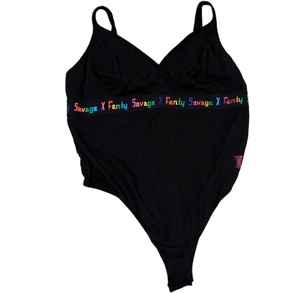 Savage x Fenty Forever Savage Bodysuit with Rainbow Logo - Picture 1 of 5